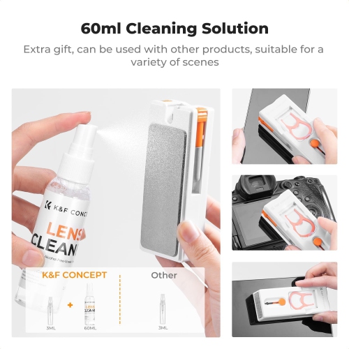 Concept Electronics Laptop Cleaning Kit, 11 in 1 Multifunctional Keyboard Cleaner Brush with Keycap Puller for Tablet, Phones, PC, with 60ml Cleaning