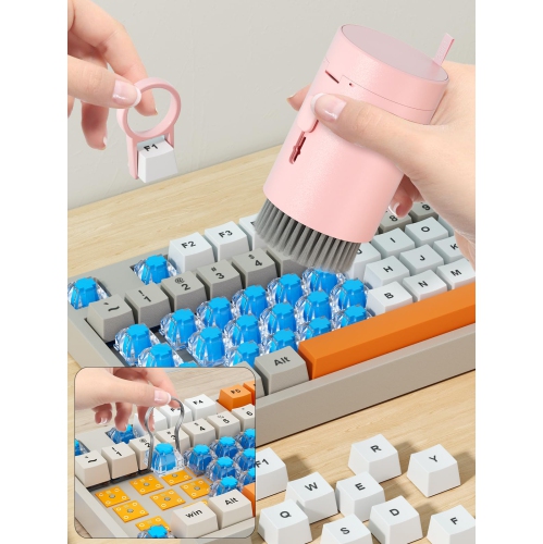 Keyboard Cleaner Kit, Electronics Cleaning Kit with Retractable Big Brush, Portable, 20 in 1 Multi-Tool Kit with 2.5ml Mist Spray