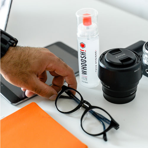 Vaporisateur de nettoyant 3,4 oz/100 ml Screen Shine Go XL de Whoosh! avec chiffon en microfibre