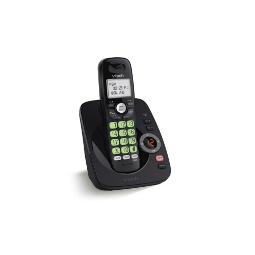 Refurbished- VTech DECT 6.0 Cordless Answering System with Caller ID/Call Waiting, CS6224-11 (Black), CS6224-11