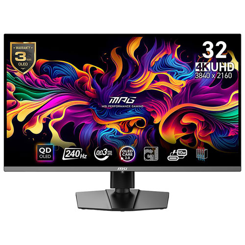 Moniteur de jeu DELO Ultra HD 4K 240 Hz 32 po de MSI avec temps de réponse de 0,03 ms gris à gris