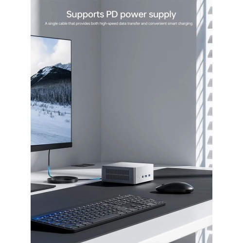 Mini PC UN1290, Intel Core i9-12900HK 14C/20T, Up to 5.0GHz, 32GB RAM, 1TB PCIe 4.0 SSD, 2.5G LAN, HDMI/USB-C/DP1.4, 5 USB Ports, WiFi 6, BT 5.2