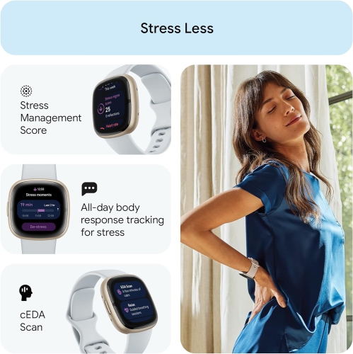 Fitbit Sense 2 Smartwatch with Bluetooth Calling, Built-in GPS, Heart Rate Monitor by FITBIT - Refurbished condition - Image 3