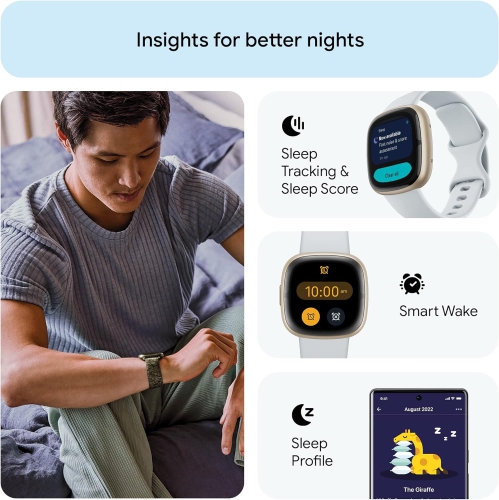 Fitbit Sense 2 Smartwatch with Bluetooth Calling, Built-in GPS, Heart Rate Monitor by FITBIT - Refurbished condition - Image 4