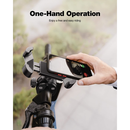 Universal Bike Phone Mount,Motorcycle Phone Holder-Sturdy and Secure,One-Hand Operation,360°Rotation,Security Lock,Compatible for All iPhone Series