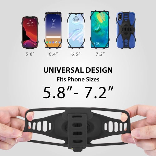 Bike Tie Pro 3 Bike Phone Mount, Universal Bicycle Phone Holder for Bike Compatible with iPhone 15-11 Pro Max XS 8 Plus, Galaxy S22-10 Edge Note 20,