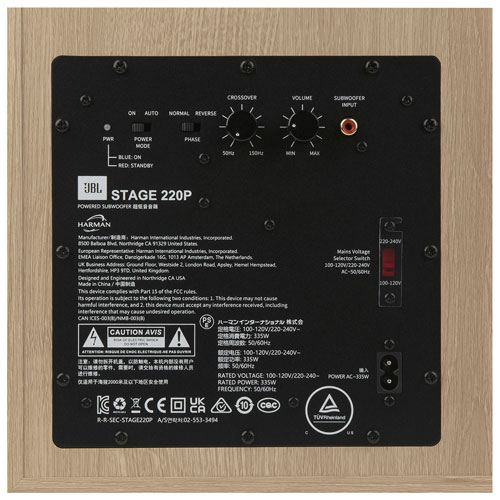 Haut-parleur d'extrêmes graves 12 po 250 W Stage220P de JBL - Café au lait