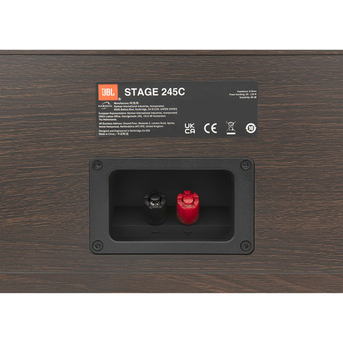 Haut-parleur de canal central à 2,5 voies 150 W 4,5 po Stage245C de JBL - Espresso