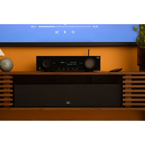 Haut-parleur de canal central à 2,5 voies 150 W 4,5 po Stage245C de JBL - Espresso