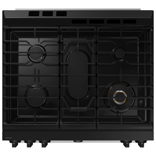 Samsung 30" Cu. Ft. Double Oven 5-Burner Slide-In Dual Fuel Air Fry Range - Stainless