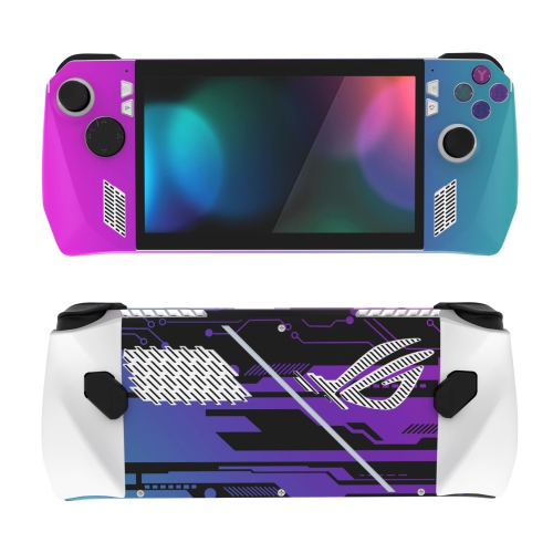 Image 1 de 6.. Autocollant de protection pour ROG Ally, autocollants personnalisés revêtements en vinyle pour console de jeu portative ROG Ally - fluo Cyber