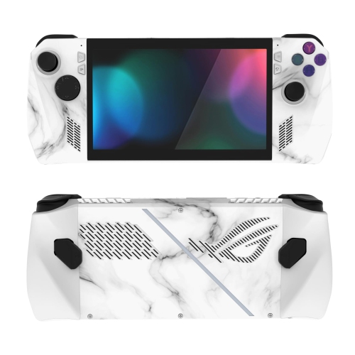 Image 1 de 6.. Autocollant de protection pour ROG Ally, autocollants personnalisés roulés en vinyle pour console de jeu portative ROG Ally - marbre blanc impeccable