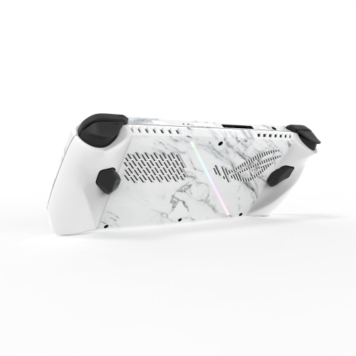 Autocollant de protection pour ROG Ally, autocollants personnalisés revêtements en vinyle pour console de jeu portative ROG Ally - marbre blanc