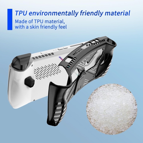 Protective TPU Case with Kickstand for Rog Ally Game Handheld 2023 - Flexible,Shockproof, Non-Slip, Anti-Collision - Black Bracket - Two ROG Ally