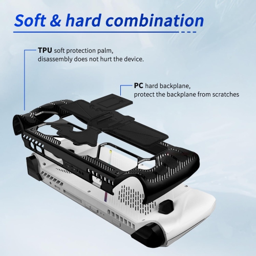 Protective TPU Case with Kickstand for Rog Ally Game Handheld 2023 - Flexible,Shockproof, Non-Slip, Anti-Collision - Black Bracket - Two ROG Ally