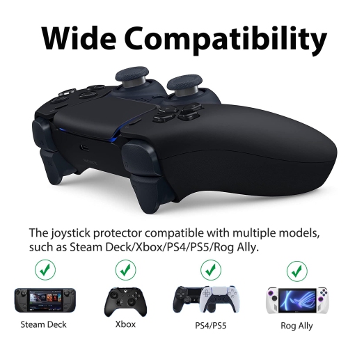 Joystick Protectors Compatible with ASUS ROG Ally Clear Elastic TPU Protector Rings Wear Resistant Joystick Accessories for Steam