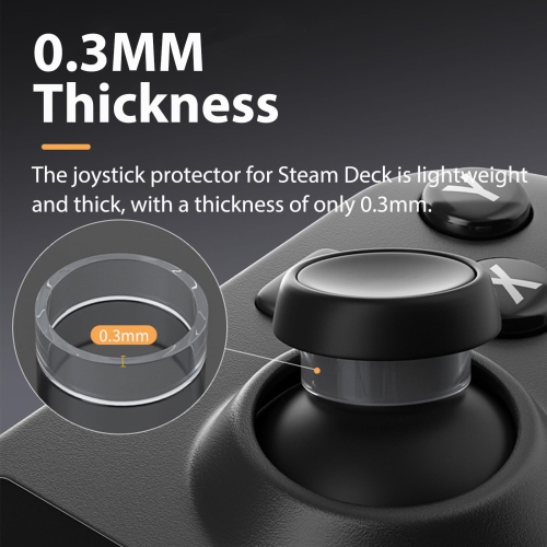 Joystick Protectors Compatible with ASUS ROG Ally Clear Elastic TPU Protector Rings Wear Resistant Joystick Accessories for Steam