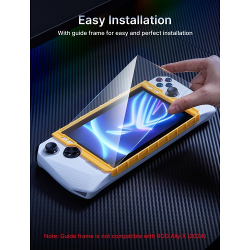 ROG Ally Screen Protector 2-Pack, Ultra HD Glass Protector 9H Hardness Tempered Glass Protector Easy to Install with Guiding Frame, 7 inch