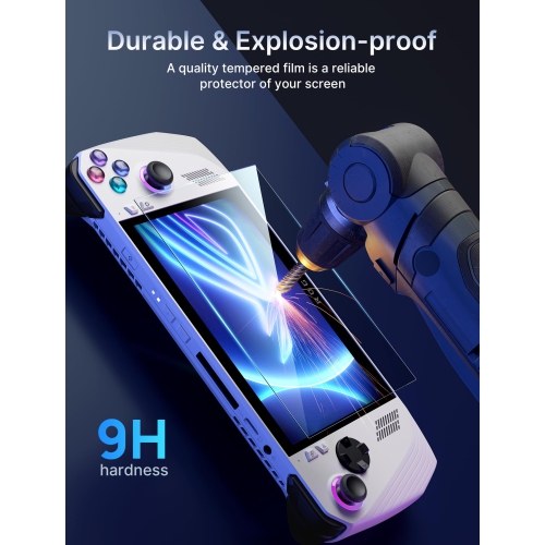 ROG Ally Screen Protector 2-Pack, Ultra HD Glass Protector 9H Hardness Tempered Glass Protector Easy to Install with Guiding Frame, 7 inch