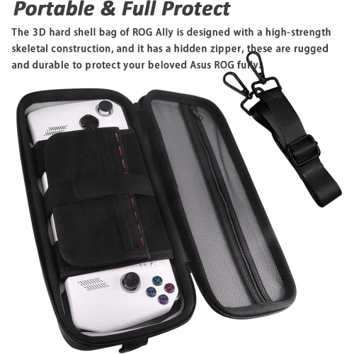 Étui de stockage Ally 2023 pour ROG X 2024/ROG Ally d'ASUS|Grand sac de transport portatif protecteur complet pour console ROG Ally X/ROG Ally d'Asus