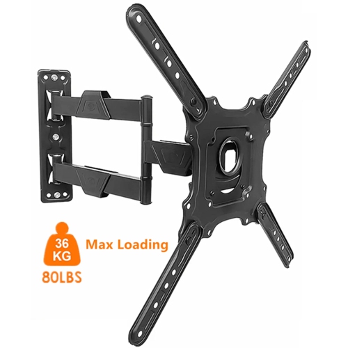 26-60 inch Full Motion TV Wall Mount Hold up to 80lbs and Max VESA 400x400mm, Wall Mount Corner Bracket with Articulating Arm, Swivel & Tilt Extension