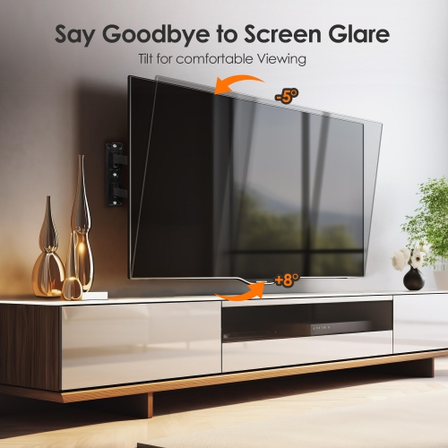 26-60 inch Full Motion TV Wall Mount Hold up to 80lbs and Max VESA 400x400mm, Wall Mount Corner Bracket with Articulating Arm, Swivel & Tilt Extension