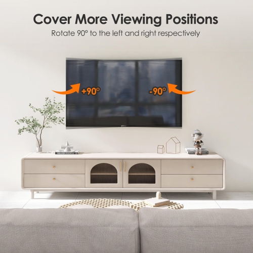 26-60 inch Full Motion TV Wall Mount Hold up to 80lbs and Max VESA 400x400mm, Wall Mount Corner Bracket with Articulating Arm, Swivel & Tilt Extension