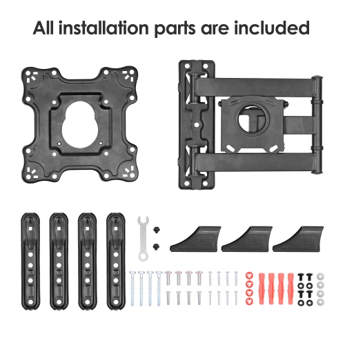 26-60 inch Full Motion TV Wall Mount Hold up to 80lbs and Max VESA 400x400mm, Wall Mount Corner Bracket with Articulating Arm, Swivel & Tilt Extension