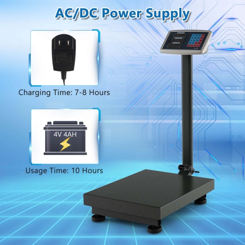 Costway Computing Digital Platform Scale with Price Calculator LB/KG Unit Conversion