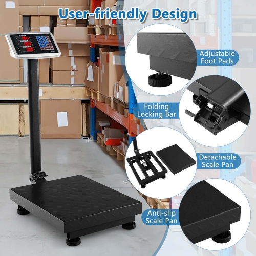 Costway Computing Digital Platform Scale with Price Calculator LB/KG Unit Conversion