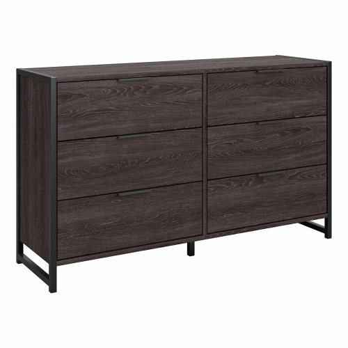 KATHY IRELAND HOME  Kathy Ireland® Home By Bush Furniture Atria 6 Drawer Dresser In Charcoal In Gray