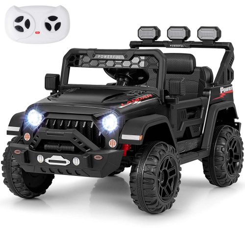 Image 1 of 10.. Costway 12V Kids Ride On Truck with 2*12V Motors Spring Suspension & Remote Control