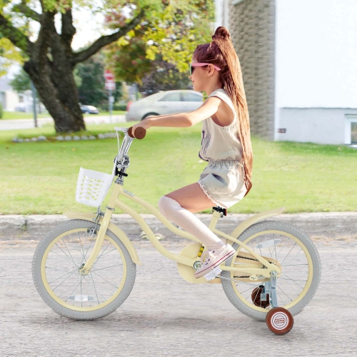 Costway 18" Kids Bike Toddler Bicycle with Training Wheel Kickstand for 4-8 Years Old