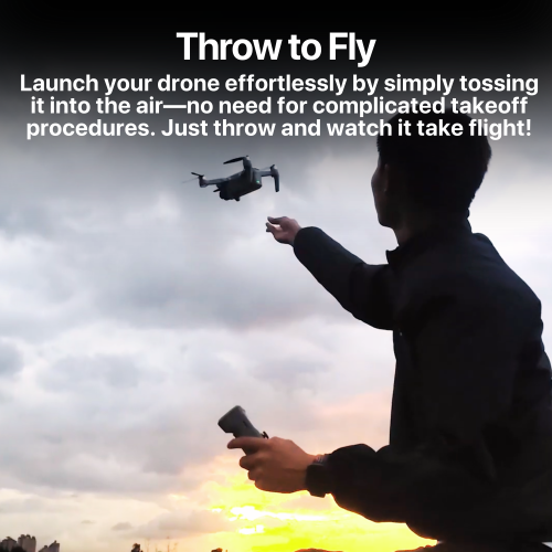 New Release The Bigly Brothers Walker-Air Mini SE FPV Drone, Intelligent Voice Control, One Throw Fly, 48MP Camera, 4km Range, 3-Axis Gimbal, GPS