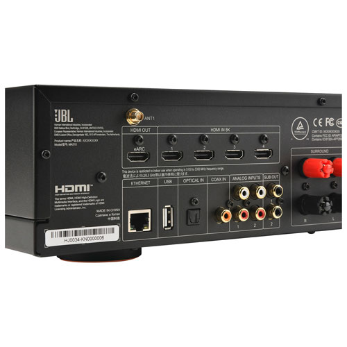 Image 7 of 12.. JBL MA Series JBLMA510BLKAM 5.2 Channel Network 8K Ultra HD AV Receiver - Black
