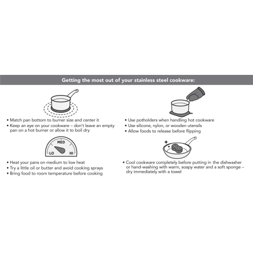 KitchenAid 5-Ply Clad Stainless Steel Cookware Set, 10-Piece, Polished Stainless Steel