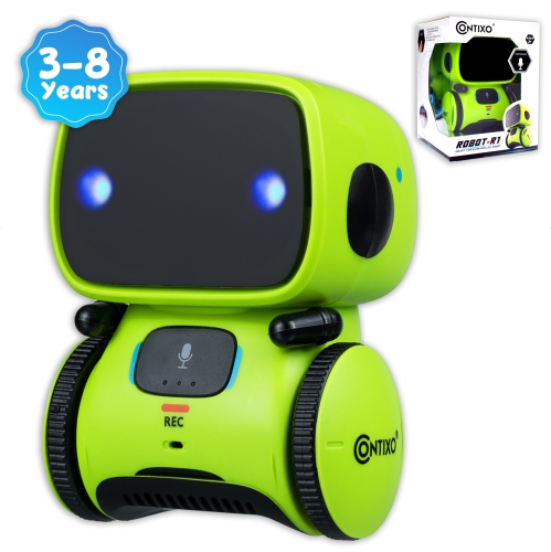 Contixo – Robot intelligent interactif, jouet éducatif pour enfants, 3 à 8 ans, activé par la voix, sensibilité tactile, Jouer, parler, danser et cha