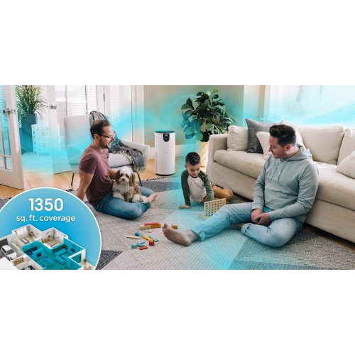 Le purificateur d'air HEPA Nanoseal UA205 MAX de SHARK avec Clean Sense pour la maison, les allergies, 1350 pi2, très grande pièce, capture 99,98 %