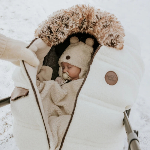 Petit Coulou Winter Cover for Infant Car Seats - Jasper Sherpa