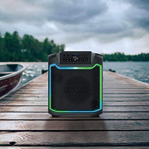 ION iPA125C Pathfinder 280 All-Weather Bluetooth Rechargeable Speaker with FM Radio and LED Lighting Fair