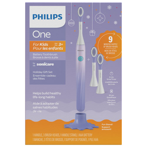 Ensemble des Fêtes avec brosse à dents électrique rechargeable Sonicare One de Philips - Violet