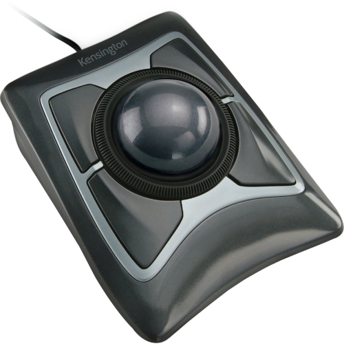 Image 1 de 1.. Boîte ouverte - Souris avec fil à boule de commande K64325 Expert de Kensington - Noir/Argenté, compatible PC/Mac