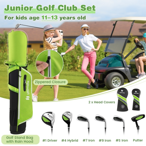 Ultimate Junior Complete Golf Club Set for Kids Age 11-13 Years Old Golf Practice Set