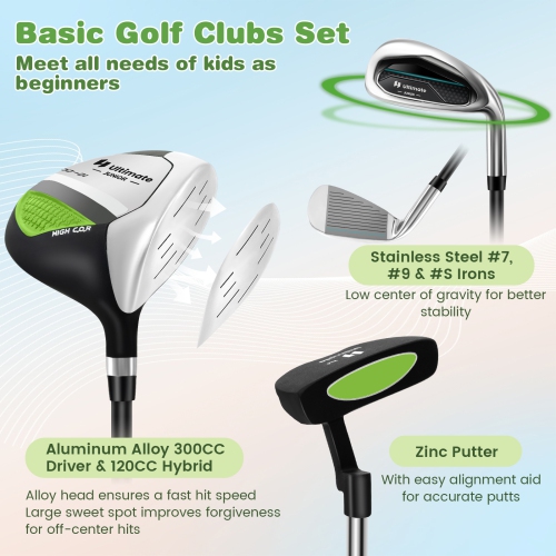 Ultimate Junior Complete Golf Club Set for Kids Age 11-13 Years Old Golf Practice Set