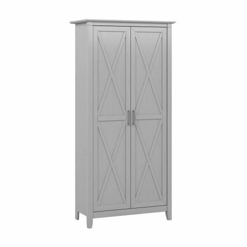 Bush Furniture Key West Bathroom Storage Cabinet with Doors in Cape Cod Gray