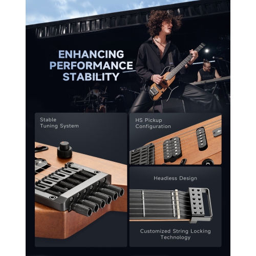 Donner HUSH-X Electric Guitar Kit for Travel