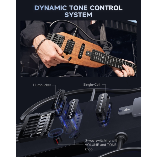 Donner HUSH-X Electric Guitar Kit for Travel