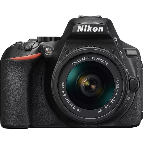 Appareil photo reflex numérique D5600 de Nikon avec objectif VR 18-55&nbsp;mm + 32&nbsp;Go + flash + trépied
