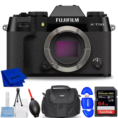 FUJIFILM X-T50 Mirrorless Camera 16828222 - 7PC Accessory Bundle