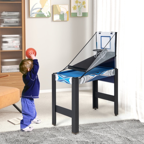 Costway 6-In-1 Combo Game Table with Basketball Billiards Ping Pong Hockey Shuffleboard